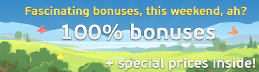 Fascinating bonuses, this weekend, ah?